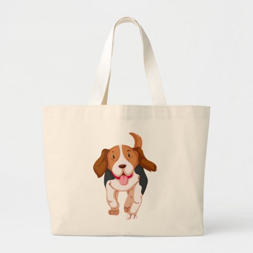 Cute Beagle Gift Puppy Dog Cartoon Love Beagles Large Tote Bag