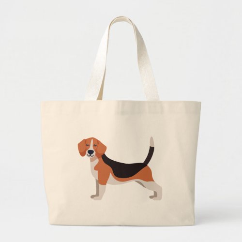 Cute Beagle Gift Puppy Dog Cartoon Love Beagles Large Tote Bag