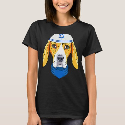 Cute Beagle Hanukkah Funny Dog Jewish Christmas Pa T_Shirt