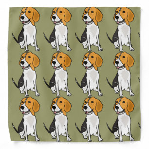 Cute Beagle Hound Dog Bandana
