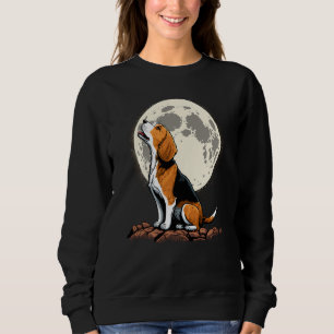 Cute Beagle Howling at the Moon Beagle Mom Sweatshirt