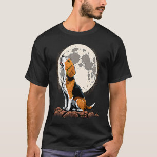 Cute Beagle Howling at the Moon Beagle Mom T-Shirt