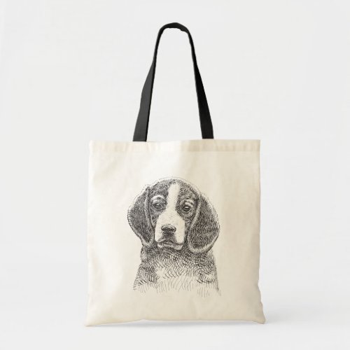 Cute Beagle Illustration Puppy Dog Lover Gift Tote Bag