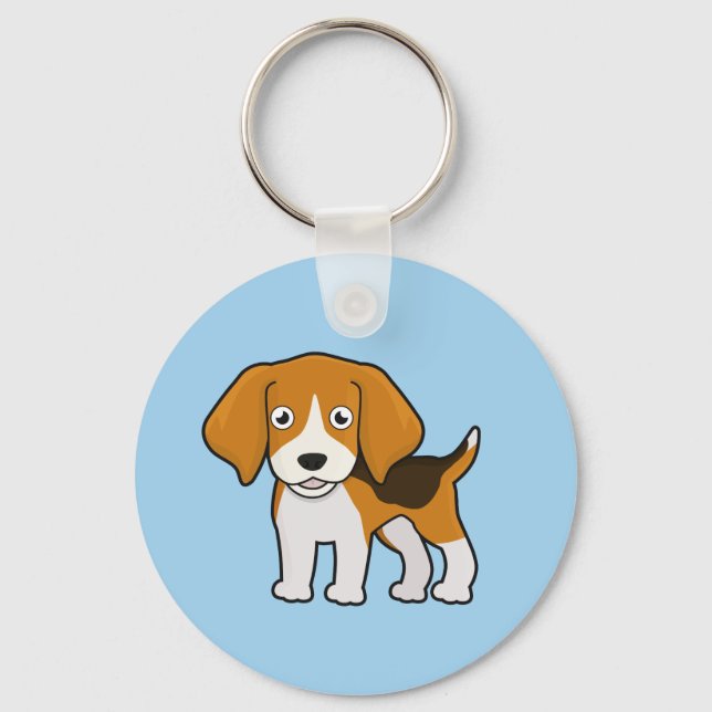 Cute Beagle Keychain (Front)