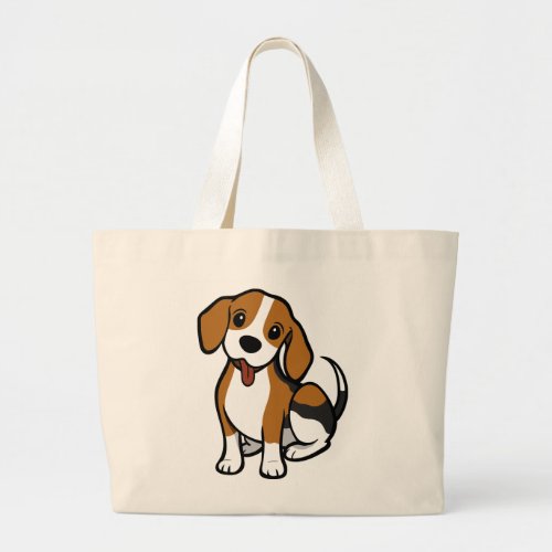 Cute Beagle Lover Gift Puppy Dog  Large Tote Bag