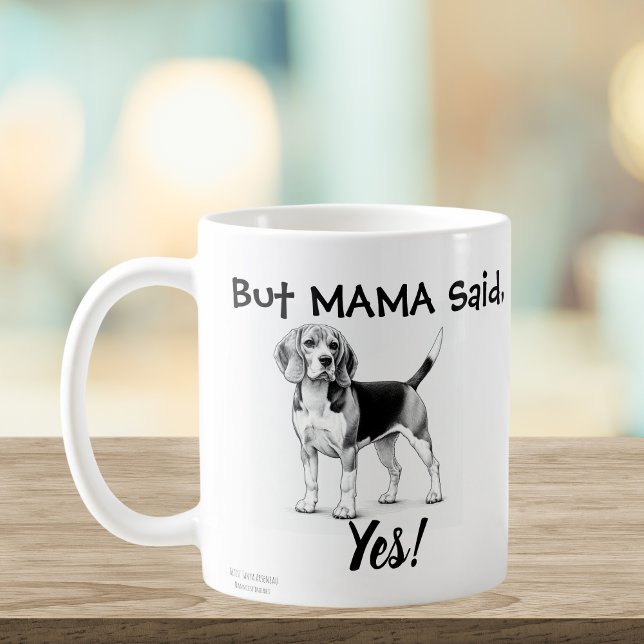  Cute Beagle Mug/ typography Coffee Mug (Creator Uploaded)