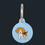 Cute Beagle Pet ID Tag<br><div class="desc">Drawing of cute Beagle, must have for dog lovers. you can change the colors with the customize options, and add name or message too. feel free to contact with me :-)</div>