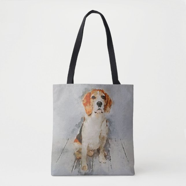Cute Beagle Portrait Tote Bag (Front)