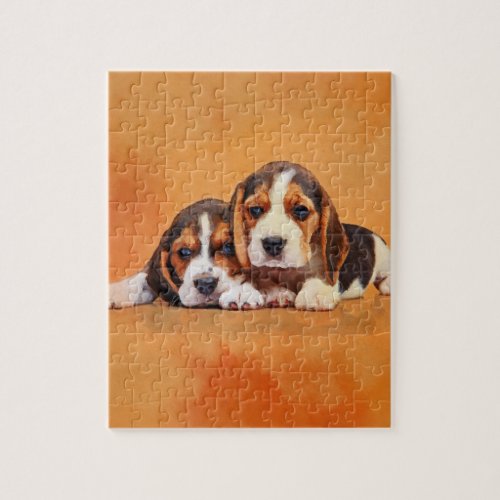 Cute Beagle puppies Jigsaw Puzzle