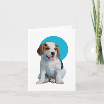 Cute Beagle Puppy Blank Note Card by Eclectic_Ramblings at Zazzle