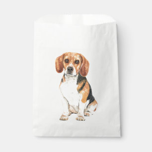 Cute Beagle Puppy Dog Party Birthday Wedding Gift Favor Bag