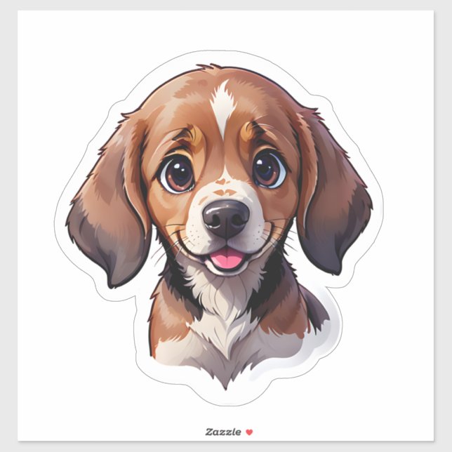 Cute Beagle Puppy Dog Sticker (Sheet)