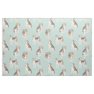 Cute Beagle Puppy Pattern Fabric