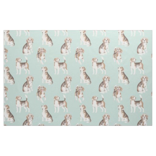 Cute Beagle Puppy Pattern Fabric