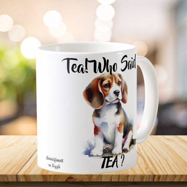 Cute Beagle puppy Personalize Coffee Mug (Creator Uploaded)