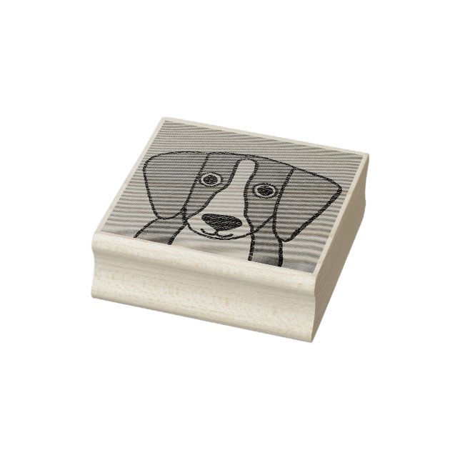 Cute Beagle Rubber Stamp (Stamp)