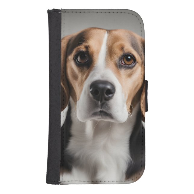 Cute Beagle Samsung Galaxy Wallet Case (Front)