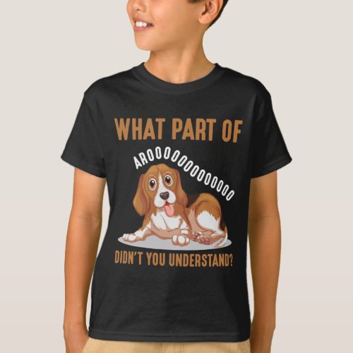 Cute Beagle Stubborn Puppy Beagle Dog Puppy T_Shirt