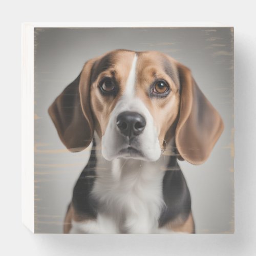 Cute Beagle Wooden Box Sign