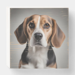 Cute Beagle Wooden Box Sign