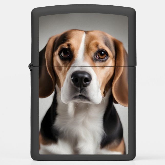 Cute Beagle Zippo Lighter (Front)