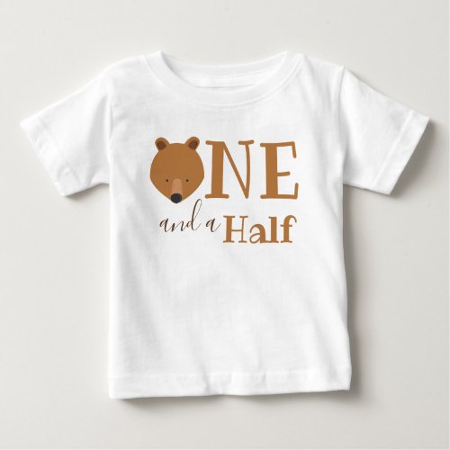 Cute Bear 18 Months One and a Half Birthday Baby T_Shirt