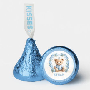 Cute Bear 1st Birthday Blue Favors Hershey®'s Kiss
