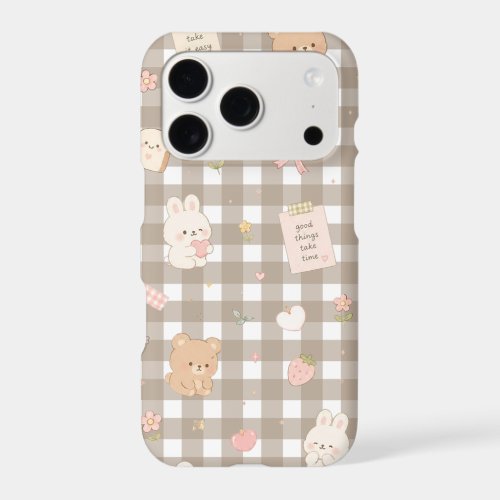 Cute bear and rabbit   iPhone 17 pro case