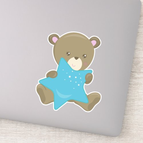 Cute Bear Baby Bear Little Bear Bear With Star Sticker