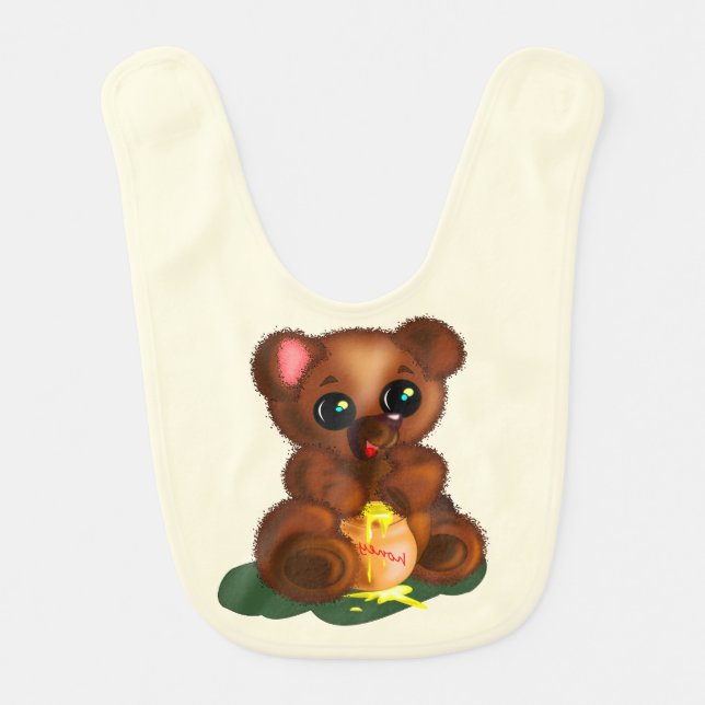 Cute Bear Baby Bib (Front)