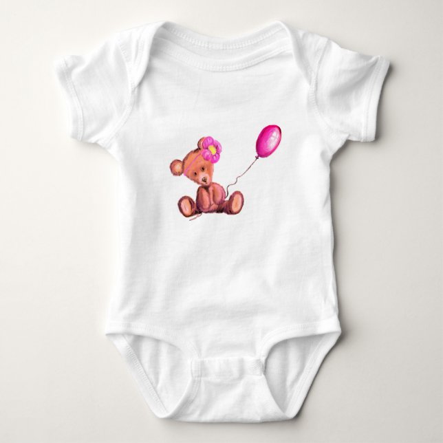 Cute Bear Baby Bodysuit or T-Shirt (Front)