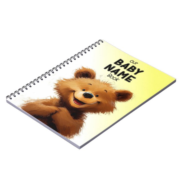 Cute Bear Baby Name Book (Left Side)