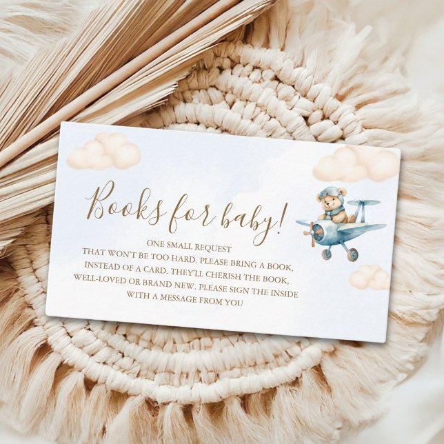 Cute Bear Baby Shower Boy  Enclosure Card (Creator Uploaded)