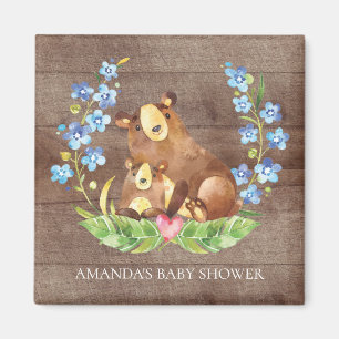 Cute Bear Baby Shower Favor Magnet