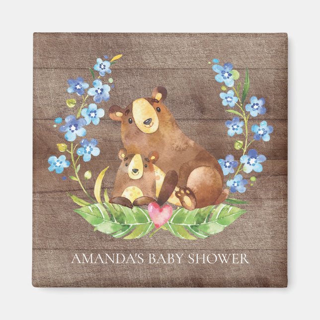 Cute Bear Baby Shower Favor  Magnet (Front)