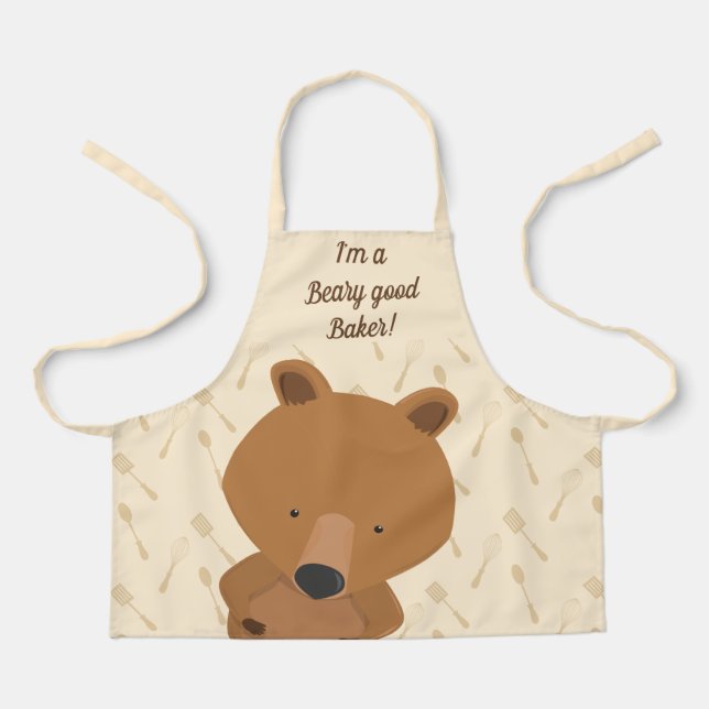 Cute Bear Baker Apron (Front)