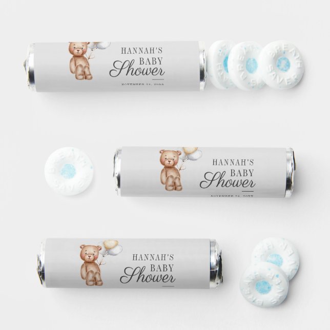 Cute Bear Balloons Baby Shower Breath Savers® Mints (Assorted)