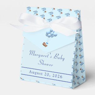 Cute Bear & Balloons Boy Favor Boxes