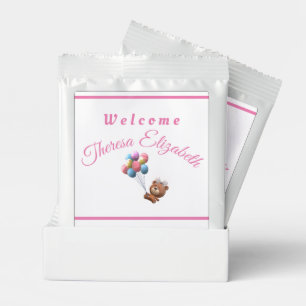 Cute Bear & Balloons Girl  Hot Chocolate Drink Mix