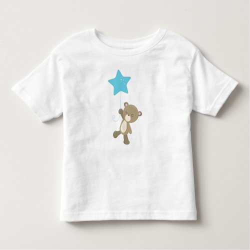 Cute Bear Bear With Balloon Little Bear Star Toddler T_shirt