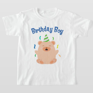 Cute Bear Birthday Boy T-Shirt