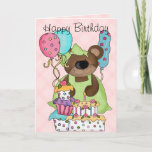 Cute Bear Birthday Card at Zazzle