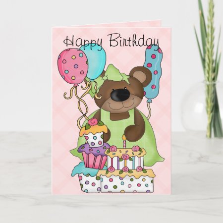 Cute Bear Birthday Card