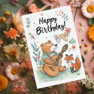 Cute Bear Birthday Card