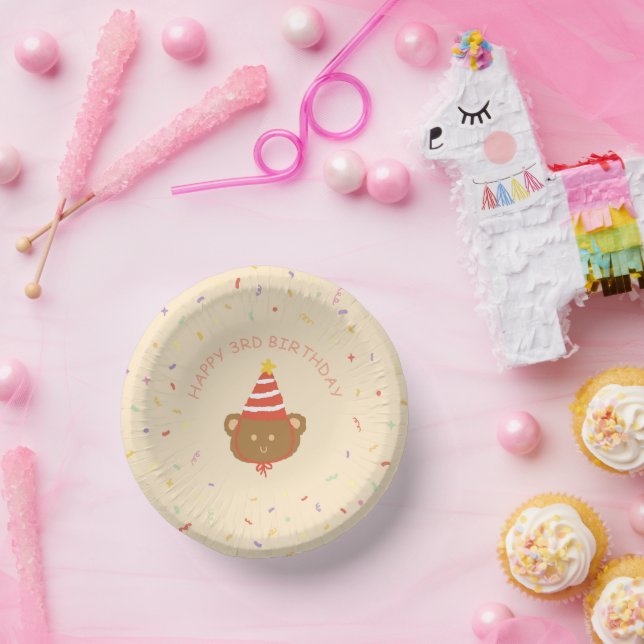 Cute Bear Birthday Party Paper Bowls (Party)