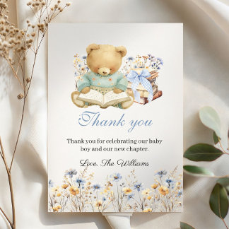 Cute Bear Books Baby Shower Thank you