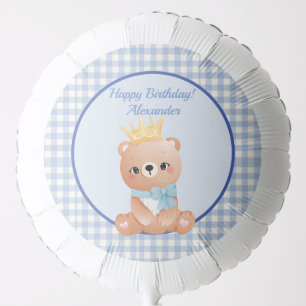Cute Bear Boys Birthday Party Balloon