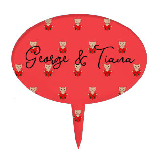 Cute bear cake topper