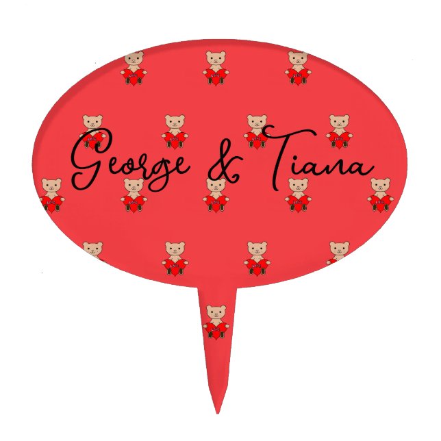 Cute bear cake topper (Front)