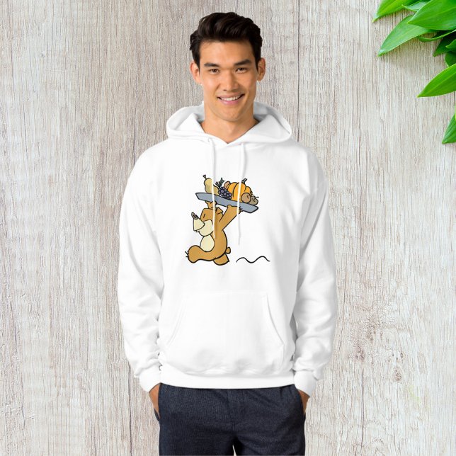 Cute Bear Carrying a Festive Harvest Platter  Hoodie (Creator Uploaded)